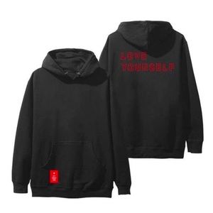 !NEW! BTS Love Yourself Black Hoodie Sweatshirt